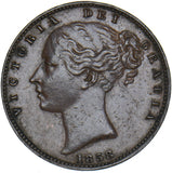 1858 Farthing - Victoria British Copper Coin - Nice