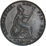 1859 Farthing - Victoria British Copper Coin - Nice