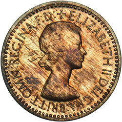 1953 Proof Farthing - Elizabeth II British Bronze Coin - Superb