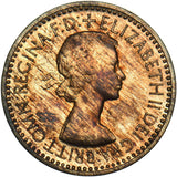 1953 Proof Farthing - Elizabeth II British Bronze Coin - Superb