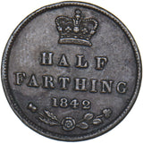1842 Half Farthing - Victoria British Copper Coin - Nice