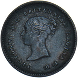1852 Quarter Farthing - Victoria British Copper Coin - Nice