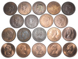 1937 - 1967 High Grade Pennies Lot (19 Coins) - British Bronze Coins