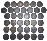 1860 - 1901 Farthings Lot (37 Coins) - Victoria British Bronze Coins