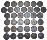 1860 - 1901 Farthings Lot (37 Coins) - Victoria British Bronze Coins