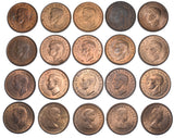 1937 - 1956 High Grade Farthings Lot (20 Coins) - British Bronze Coins