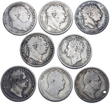 1816 - 1837 Sixpences Lot (8 Coins) - British Silver Coins - All Different