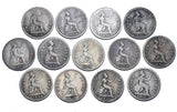 1836 - 1855 Groats Lot (13 Coins) - British Silver Coins - All Different