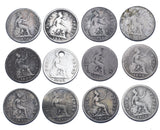 1836 - 1855 Groats Lot (12 Coins) - British Silver Coins - All Different