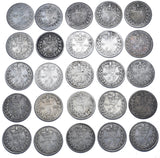 1860 - 1887 Threepences Lot (25 Coins) - Victoria British Silver Coins