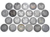 1860 - 1887 Threepences Lot (22 Coins) - Victoria British Silver Coins