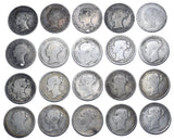 1860 - 1887 Threepences Lot (20 Coins) - Victoria British Silver Coins