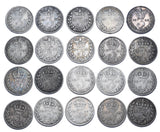 1874 - 1901 Threepences Lot (20 Coins) - Victoria British Silver Coins