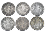 1902 - 1910 Halfcrowns Lot (6 Coins) - Edward VII British Silver Coins