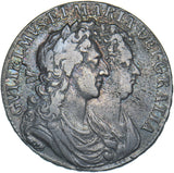 1689 Halfcrown - William & Mary British Silver Coin - Nice