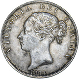 1884 Halfcrown - Victoria British Silver Coin - Very Nice