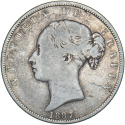 1887 Halfcrown (Young Head) - Victoria British Silver Coin