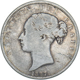 1887 Halfcrown (Young Head) - Victoria British Silver Coin