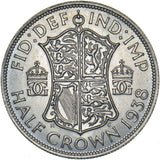 1938 Halfcrown - George VI British Silver Coin - Superb