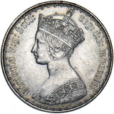1852 Gothic Florin - Victoria British Silver Coin - Superb