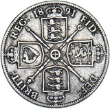 1891 Florin - Victoria British Silver Coin