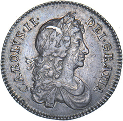 1668 Shilling - Charles II British Silver Coin - Nice