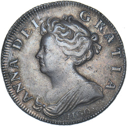 1703 Shilling - Anne British Silver Coin - Very Nice