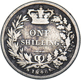 1846 Shilling - Victoria British Silver Coin