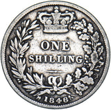 1848 Shilling - Victoria British Silver Coin