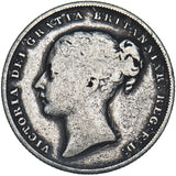 1858 Shilling - Victoria British Silver Coin