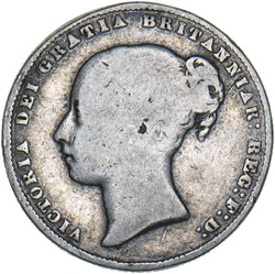 1867 Shilling (Die no. 6) - Victoria British Silver Coin