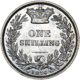 1876 Shilling - Victoria British Silver Coin - Very Nice