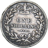 1880 Shilling - Victoria British Silver Coin