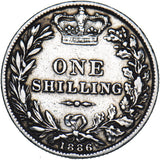 1886 Shilling - Victoria British Silver Coin