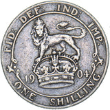 1904 Shilling - Edward VII British Silver Coin