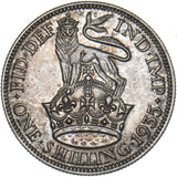 1935 Shilling - George V British Silver Coin - Very Nice