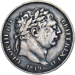 1819 Sixpence - George III British Silver Coin
