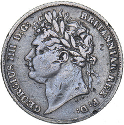 1824 Sixpence - George IV British Silver Coin