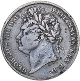 1824 Sixpence - George IV British Silver Coin