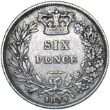 1834 Sixpence - William IV British Silver Coin - Nice