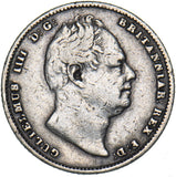 1836 Sixpence - William IV British Silver Coin