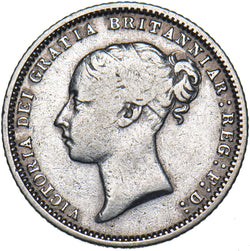 1871 Sixpence (Die no. 21) - Victoria British Silver Coin
