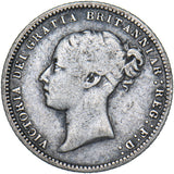 1872 Sixpence (Die no. 33) - Victoria British Silver Coin