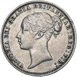 1877 Sixpence (Die no. 18) - Victoria British Silver Coin - Nice