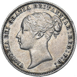 1877 Sixpence (Die no. 18) - Victoria British Silver Coin - Nice