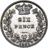1881 Sixpence - Victoria British Silver Coin