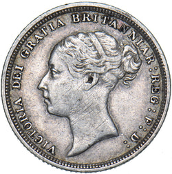 1887 Sixpence (Young Head) - Victoria British Silver Coin