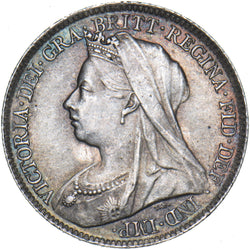 1894 Sixpence - Victoria British Silver Coin - Superb