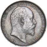 1902 Sixpence - Edward VII British Silver Coin - Superb