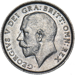 1916 Sixpence - George V British Silver Coin - Very Nice